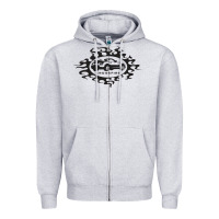 Heather Grey tribal xfire roadster   crossfire roadster Zipper Hoodie - linhVisuals