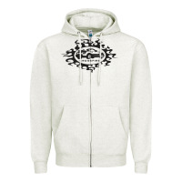 Oatmeal Heather tribal xfire roadster   crossfire roadster Zipper Hoodie - linhVisuals