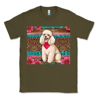 Army Green standart poodle floral Classic Tee - Artiststas