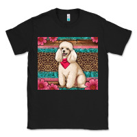 Black standart poodle floral Classic Tee - Artiststas