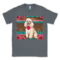 Charcoal Heather standart poodle floral Classic Tee - Artiststas
