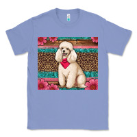 Colony Blue standart poodle floral Classic Tee - Artiststas