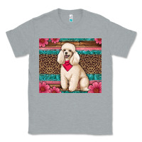Heather Grey standart poodle floral Classic Tee - Artiststas