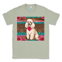 Matcha standart poodle floral Classic Tee - Artiststas