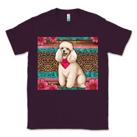 Plum standart poodle floral Classic Tee - Artiststas