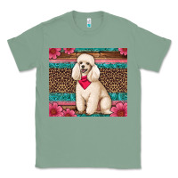 Sage standart poodle floral Classic Tee - Artiststas