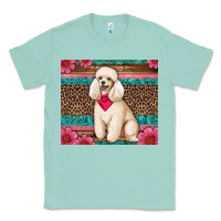 Seafoam standart poodle floral Classic Tee - Artiststas