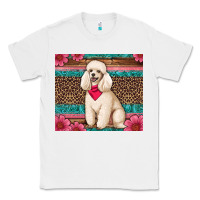 White standart poodle floral Classic Tee - Artiststas
