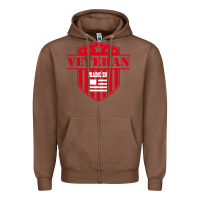 Chestnut veteran made in usa   military Zipper Hoodie - linhVisuals