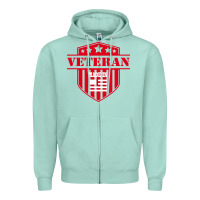 Seafoam veteran made in usa   military Zipper Hoodie - linhVisuals