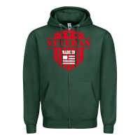 Sports Green veteran made in usa   military Zipper Hoodie - linhVisuals