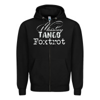 Black wtf in military speak   saying Zipper Hoodie - linhVisuals