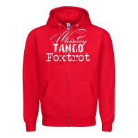 Red wtf in military speak   saying Zipper Hoodie - linhVisuals