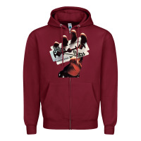Burgundy Judas Of Priest - British Steel Zipper Hoodie - linhVisuals