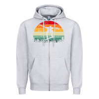 Heather Grey skateboard vintage for skateboards lovers Zipper Hoodie - linhVisuals