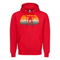 Red skateboard vintage for skateboards lovers Zipper Hoodie - linhVisuals