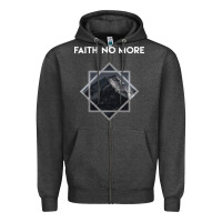 Charcoal Heather faith no more Zipper Hoodie - linhVisuals