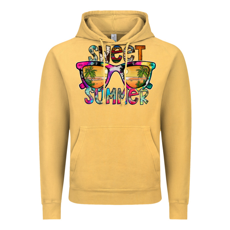 Sweet Summer Vintage Hoodie by CowhideDigitalArt | Teevron