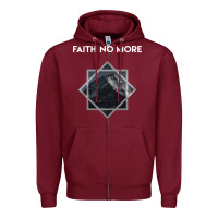Burgundy faith no more Zipper Hoodie - linhVisuals