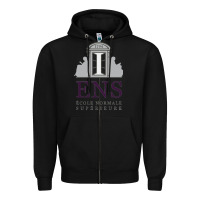 Black École normale supérieure (paris) Zipper Hoodie - linhVisuals