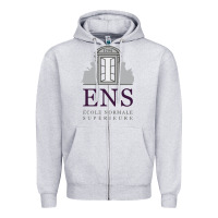 Heather Grey École normale supérieure (paris) Zipper Hoodie - linhVisuals