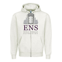 Oatmeal Heather École normale supérieure (paris) Zipper Hoodie - linhVisuals