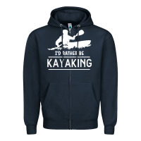 Navy kayaking t  shirt i' d rather be at the lake kayaking t  shirt Zipper Hoodie - linhVisuals