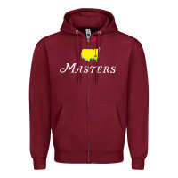 Burgundy MASTERS Zipper Hoodie - linhVisuals