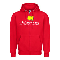 Red MASTERS Zipper Hoodie - linhVisuals