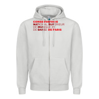 Dove Grey logocnsmdp conservatoire de paris Zipper Hoodie - linhVisuals