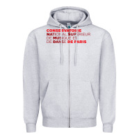 Heather Grey logocnsmdp conservatoire de paris Zipper Hoodie - linhVisuals