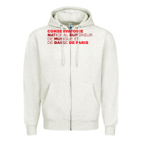 Oatmeal Heather logocnsmdp conservatoire de paris Zipper Hoodie - linhVisuals