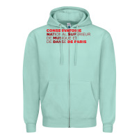 Seafoam logocnsmdp conservatoire de paris Zipper Hoodie - linhVisuals