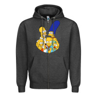 Charcoal Heather simpson Zipper Hoodie - linhVisuals