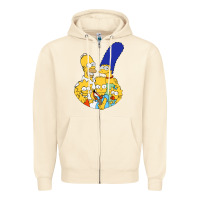 Sandshell simpson Zipper Hoodie - linhVisuals