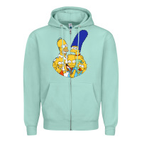 Seafoam simpson Zipper Hoodie - linhVisuals