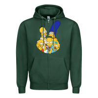 Sports Green simpson Zipper Hoodie - linhVisuals