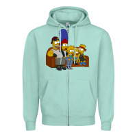 Seafoam simpson family Zipper Hoodie - linhVisuals