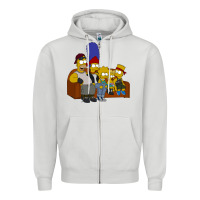 Dove Grey simpson family Zipper Hoodie - linhVisuals