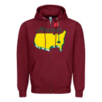 Burgundy MASTERS TOURNAMENT GOLF 2022 Zipper Hoodie - linhVisuals
