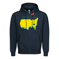Navy MASTERS TOURNAMENT GOLF 2022 Zipper Hoodie - linhVisuals