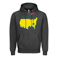 Charcoal Heather MASTERS TOURNAMENT GOLF 2022 Zipper Hoodie - linhVisuals