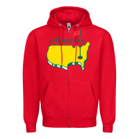 Red MASTERS TOURNAMENT GOLF 2022 Zipper Hoodie - linhVisuals