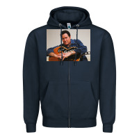 Navy lefty frizzell's music collected in ne Zipper Hoodie - linhVisuals