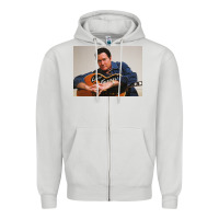 Dove Grey lefty frizzell's music collected in ne Zipper Hoodie - linhVisuals