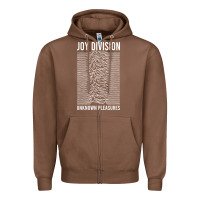 Chestnut JOY DIVISION - UNKNOWN PLEASURES Zipper Hoodie - linhVisuals