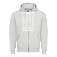 Dove Grey JOY DIVISION - UNKNOWN PLEASURES Zipper Hoodie - linhVisuals