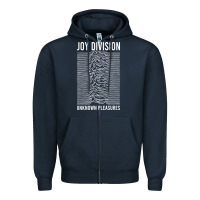 Navy JOY DIVISION - UNKNOWN PLEASURES Zipper Hoodie - linhVisuals