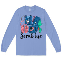 Colony Blue Scrub Life Nurse Long Sleeve Tee - LillyAllenDesigns