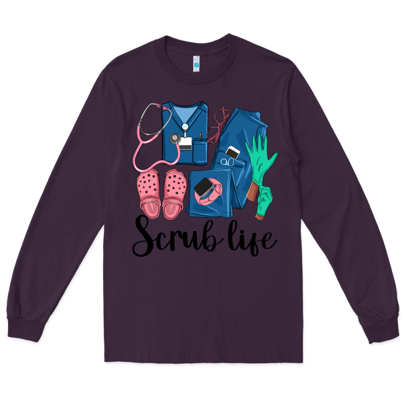 Scrub Life Nurse Long Sleeve Tee by LillyAllenDesigns | Teevron